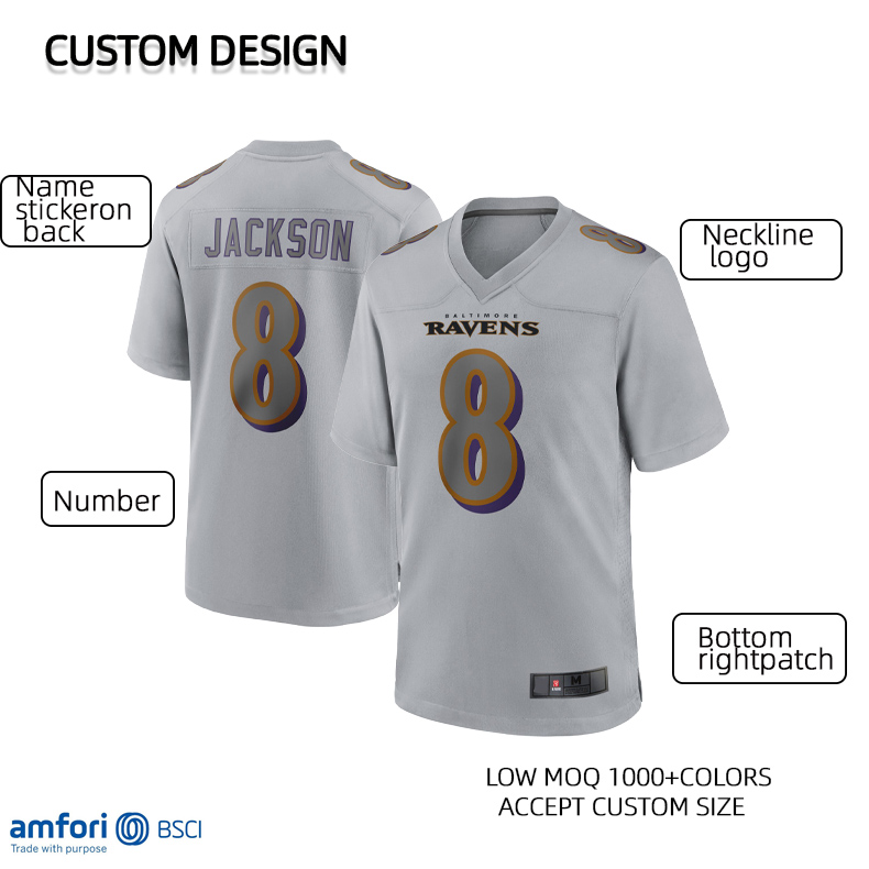 Hot selling oem custom sport jersey custom logo american football jersey american sports style jerseys