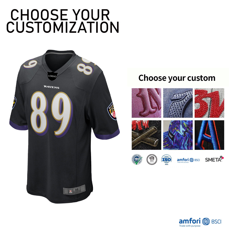 Hot selling oem custom jerseys custom logo american football jersey american sports style jerseys