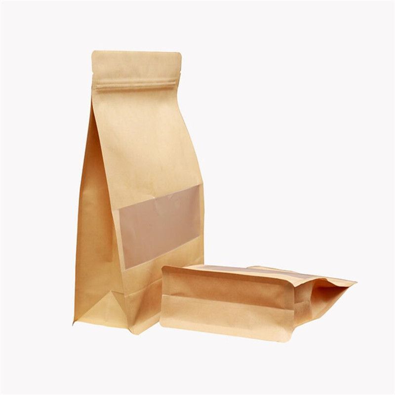 Matte edible transparent OPP packaging bag candy flat bottom stand up pouch for snack food packing ziplock bags