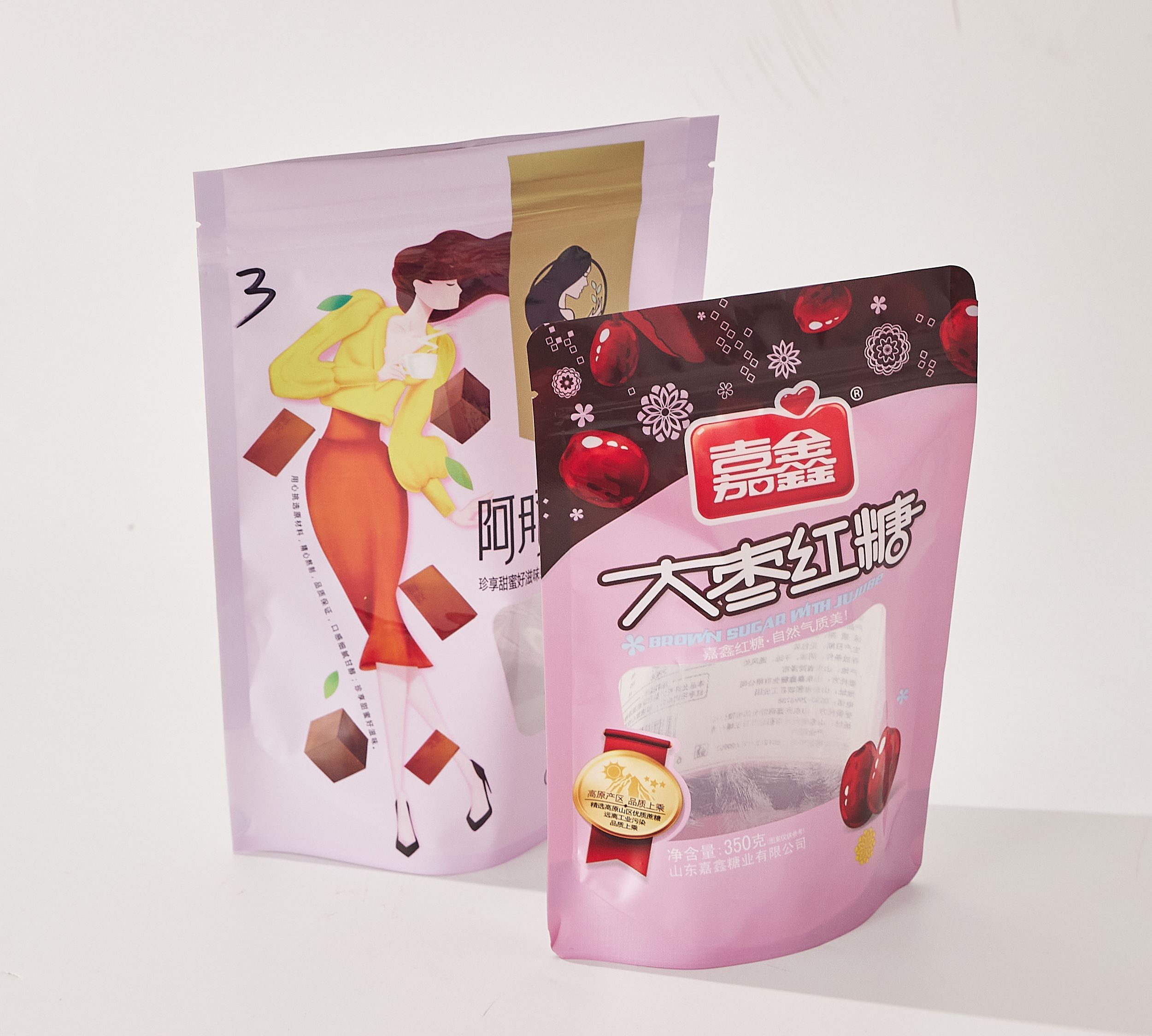 Customized Printing Stand Up Pouch Resealable Zip Lock Candy Snack Food Packaging Bags