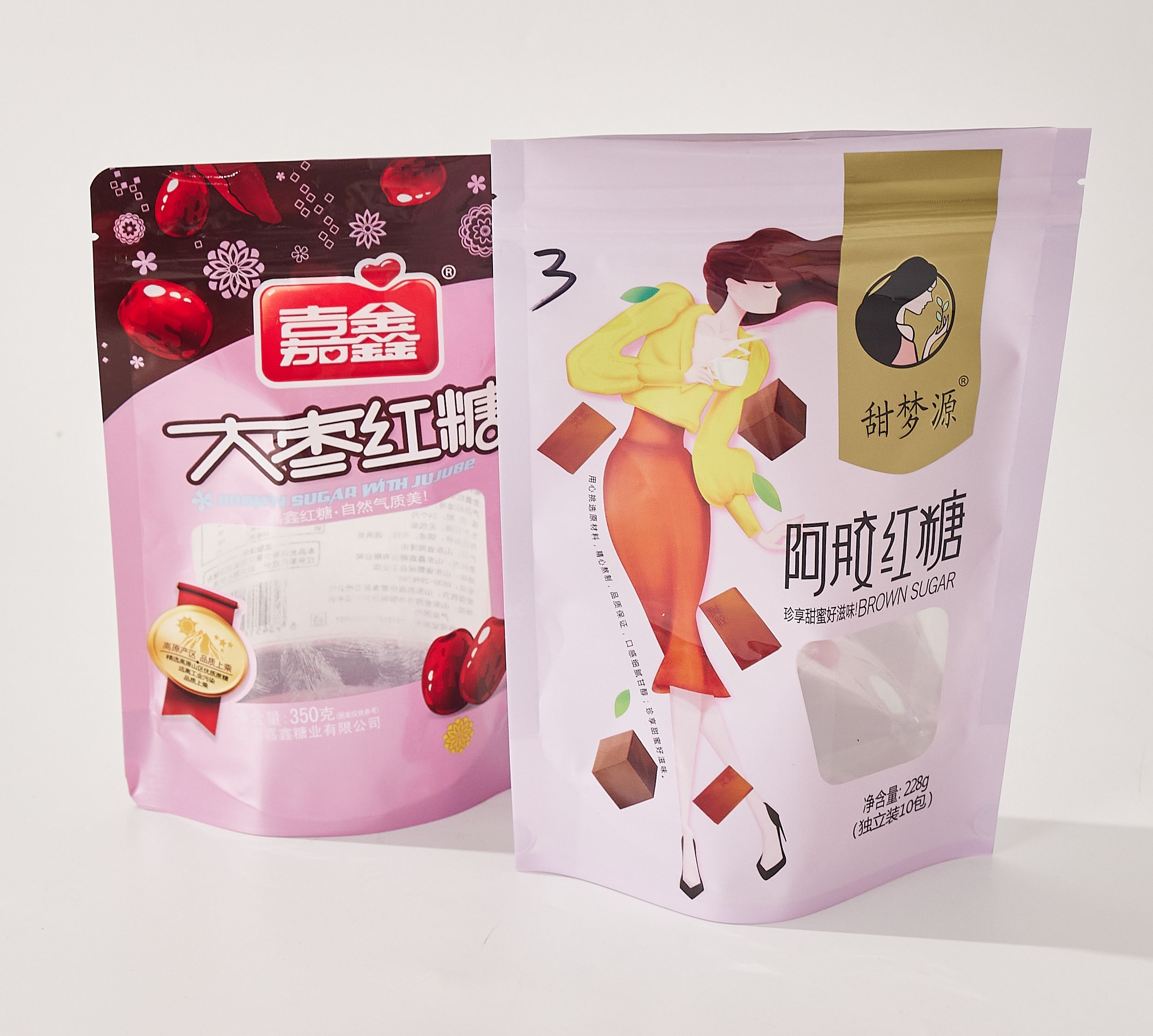 Custom plastic packing pouch with zipper stand up resealable potato chips bag