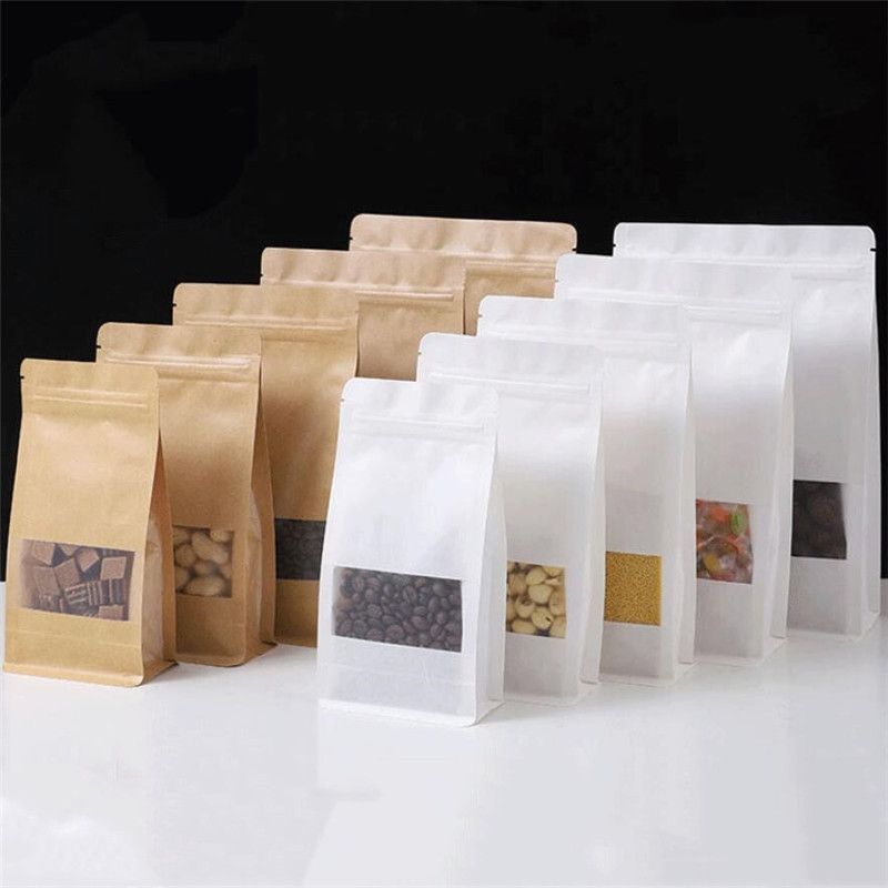 YR Food Ziplock Clear Custom Print Stand Up Pouch Zip Lock Packaging Plastic Transparent Bag with Zipper