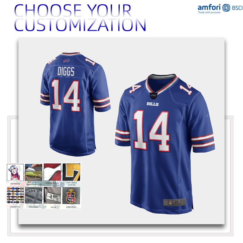 Hot sale oem design rugby jersey 100%polyester american football jersey custom logo breathable mens american football uniform