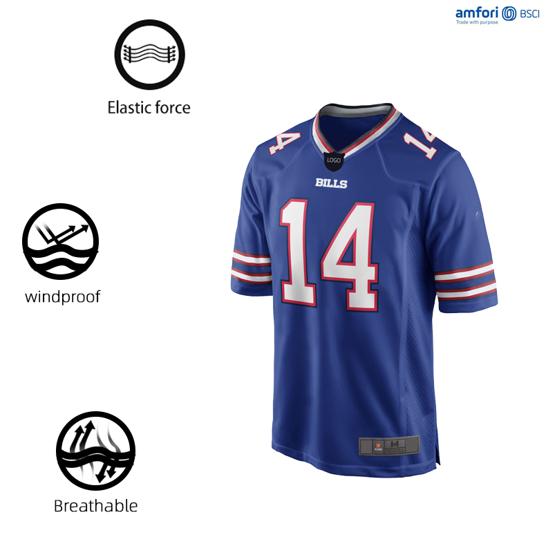 Hot sale oem design rugby jersey 100%polyester american football jersey custom logo breathable mens american football uniform