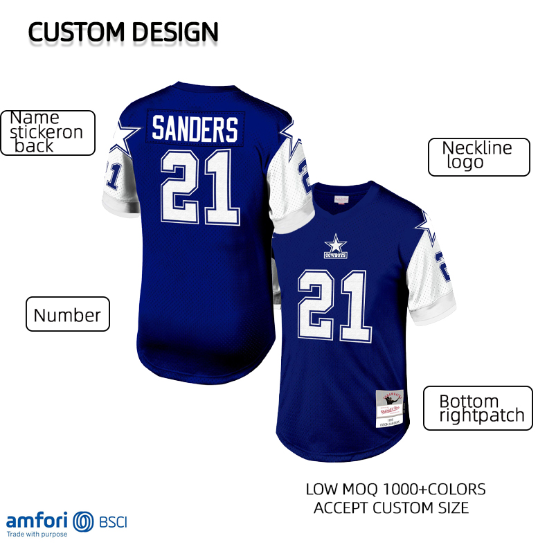 Hot sale custom design rugby jersey 100%polyester custom logo american sports jersey custom american football jerseys for men