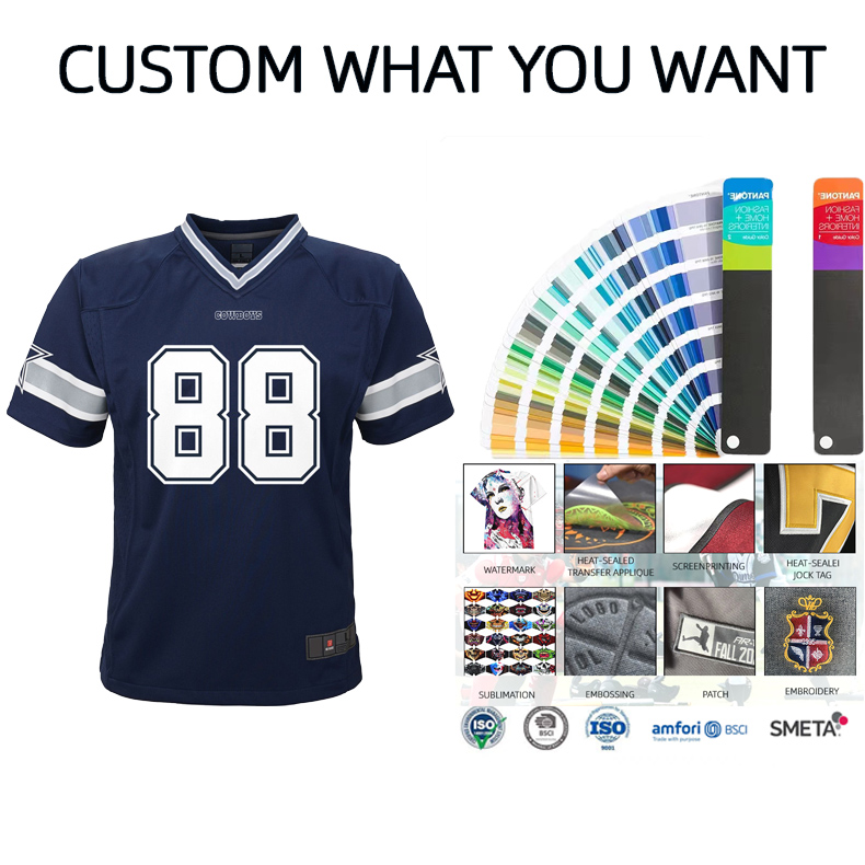 Hot sale custom design rugby jersey 100%polyester custom logo american football wear custom american football jerseys for men