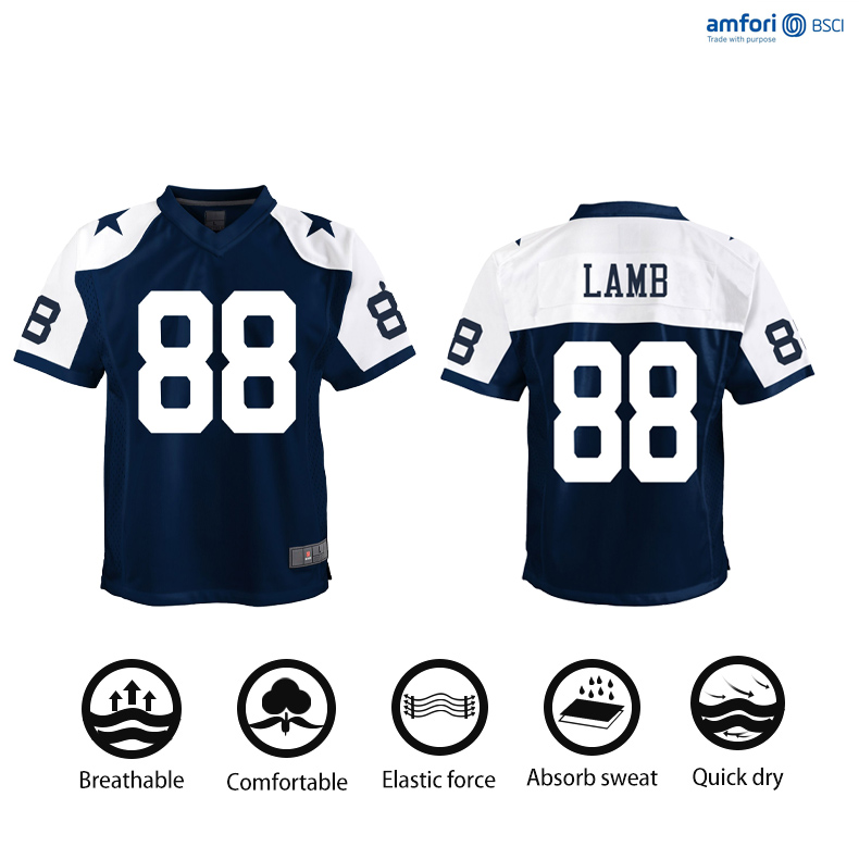 Hot sale custom design rugby jersey 100%polyester custom logo american football wear custom american football jerseys for men