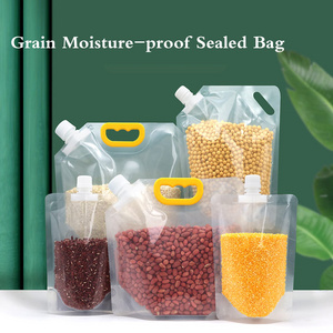 Custom printed ECO friendly biodegradable stand liquid kraft paper bags spout pouch