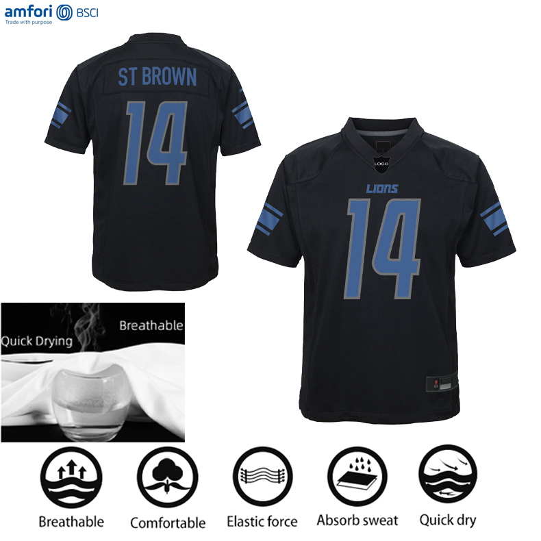 Oem custom design men rugby jersey 100%polyester custom american jersey shirts custom american football jerseys for men