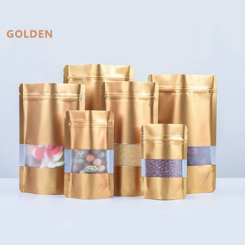 Custom Logo Print food grade stand up pouches plastic zipper pack tea coffee packaging bag