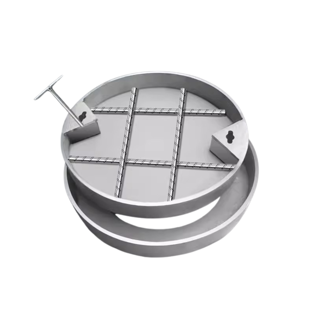 Stainless steel manhole cover custom invisible decoration double manhole cover square