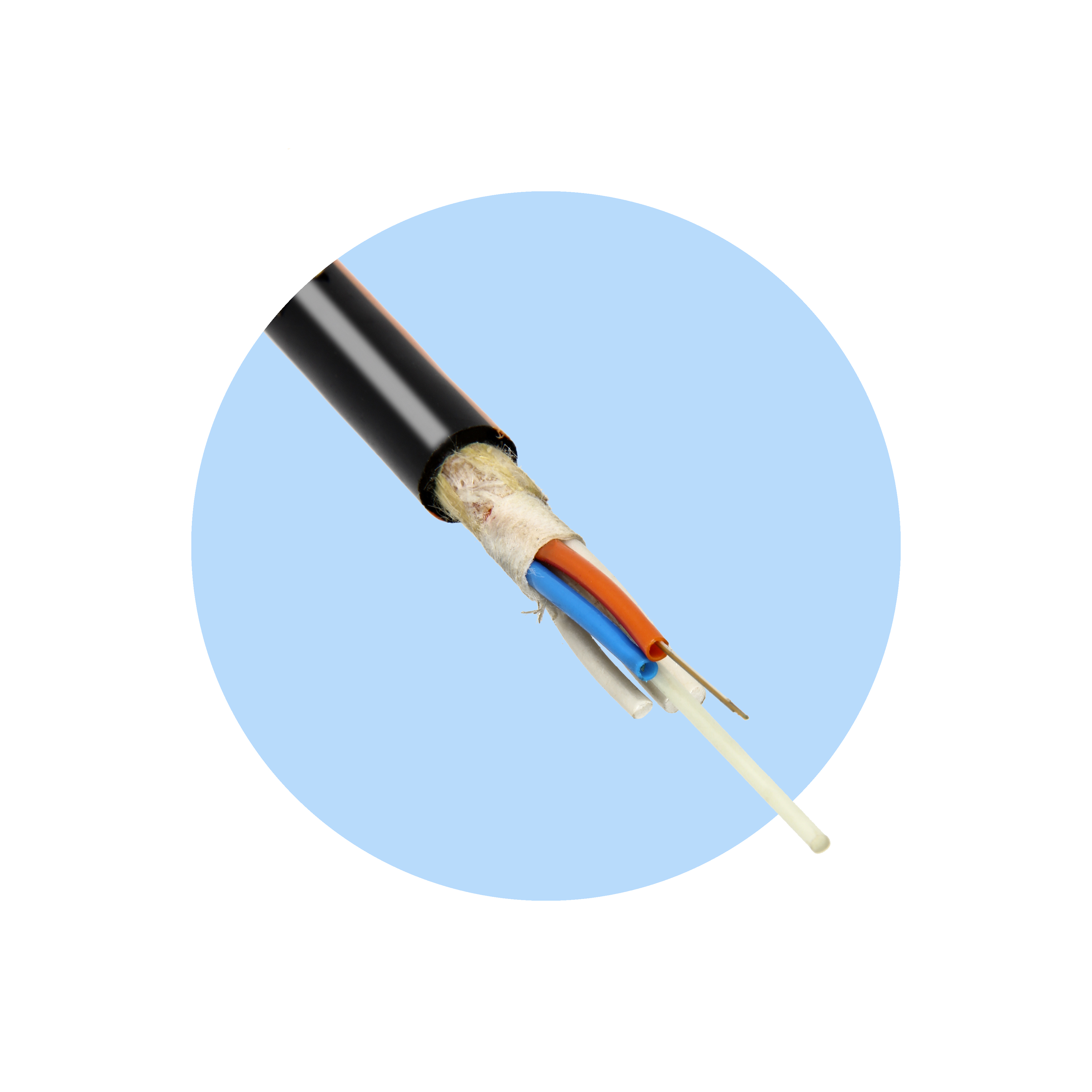 Outdoor 12 24 48 96 144 Core Communication Cable Adss G652d Fiber Optic Cable