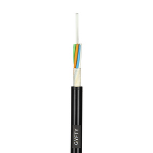 Outdoor Aerial Fiber Cable 4 8 12 24 48 72 96 144 Core Single Mode GYFTY Fiber Optic Cable