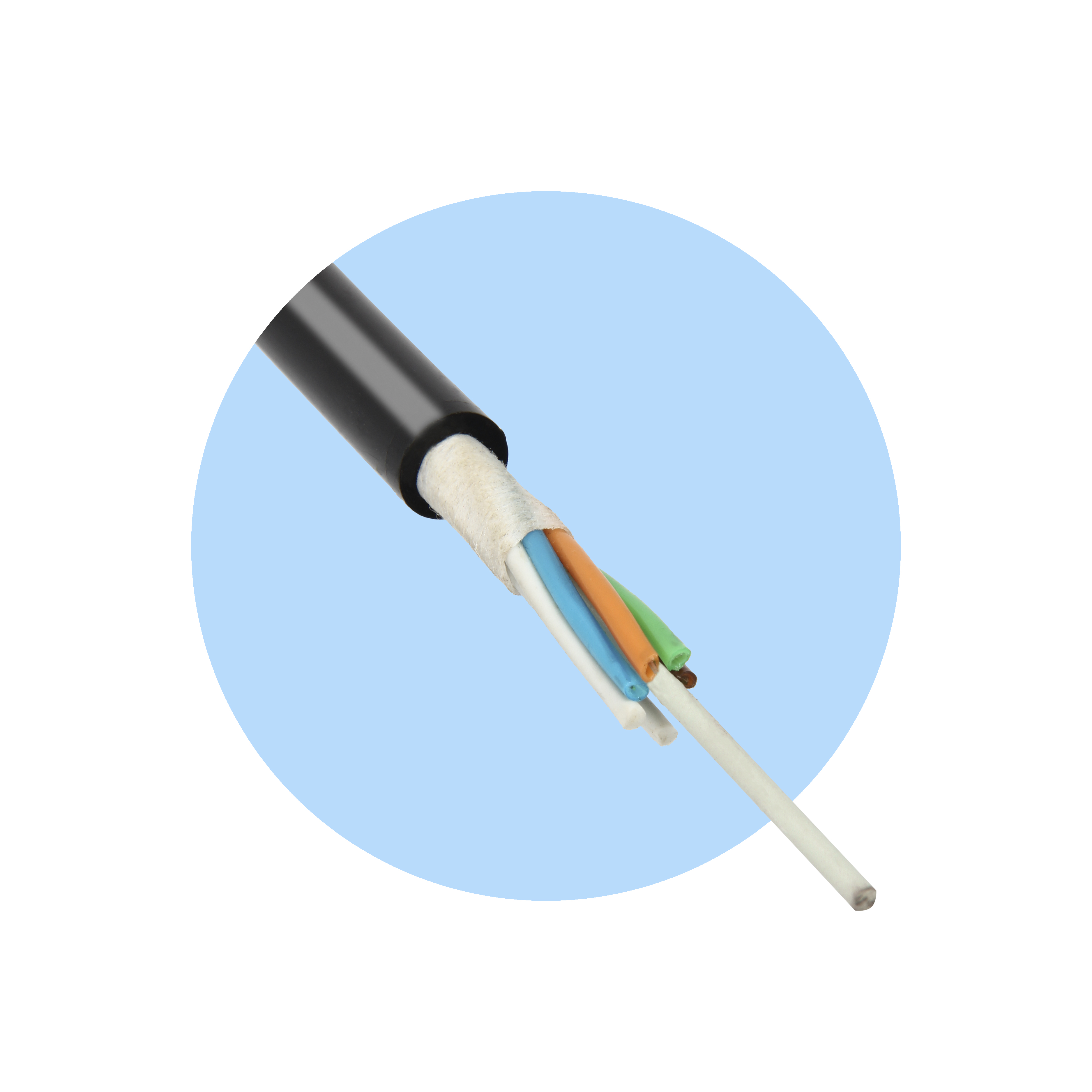 Outdoor Aerial Fiber Cable 4 8 12 24 48 72 96 144 Core Single Mode GYFTY Fiber Optic Cable