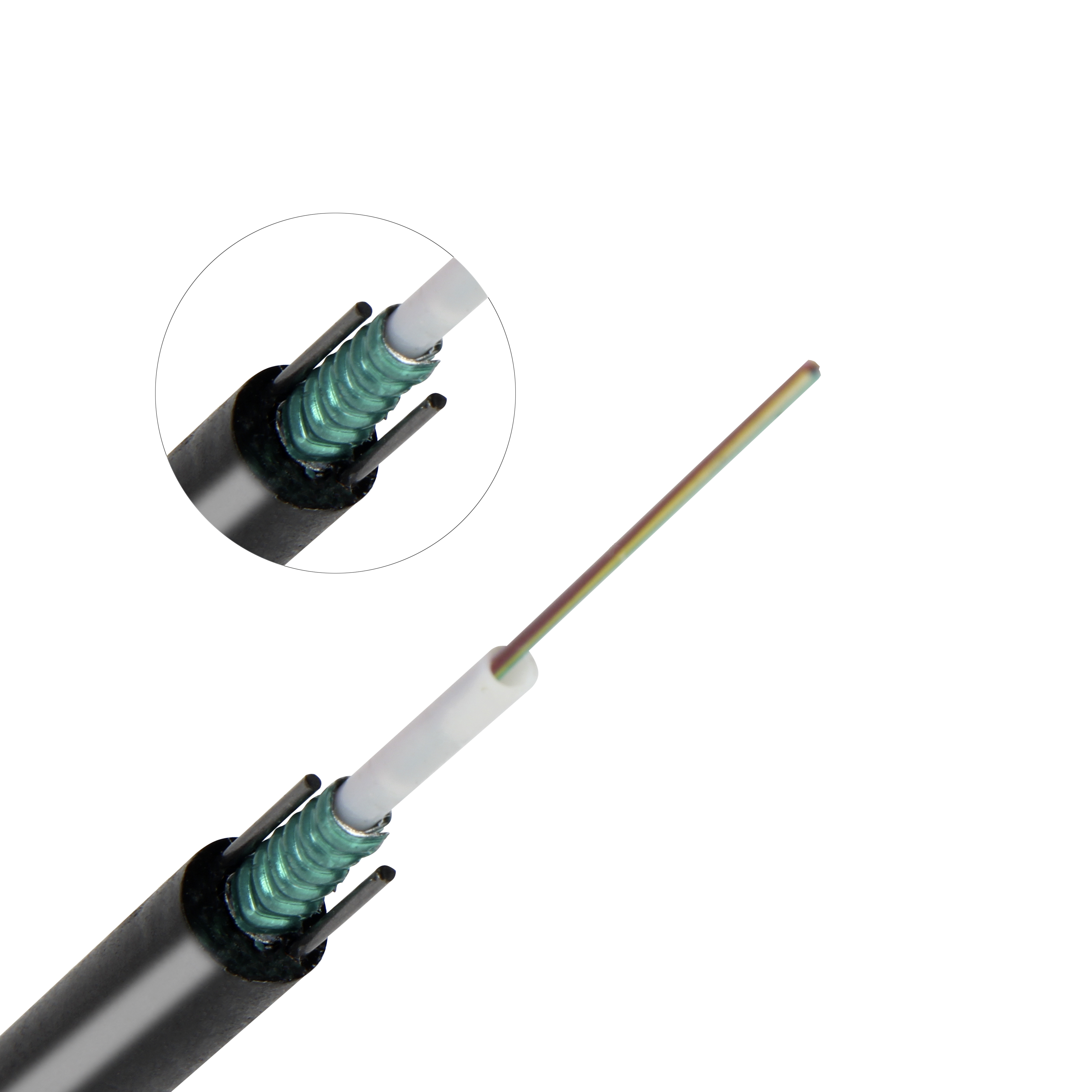 GYXTW 4 6 12 24 Core Outdoor Fiber Optic Cable Steel Wire Single Mode Optical Fibre Fiber Cable