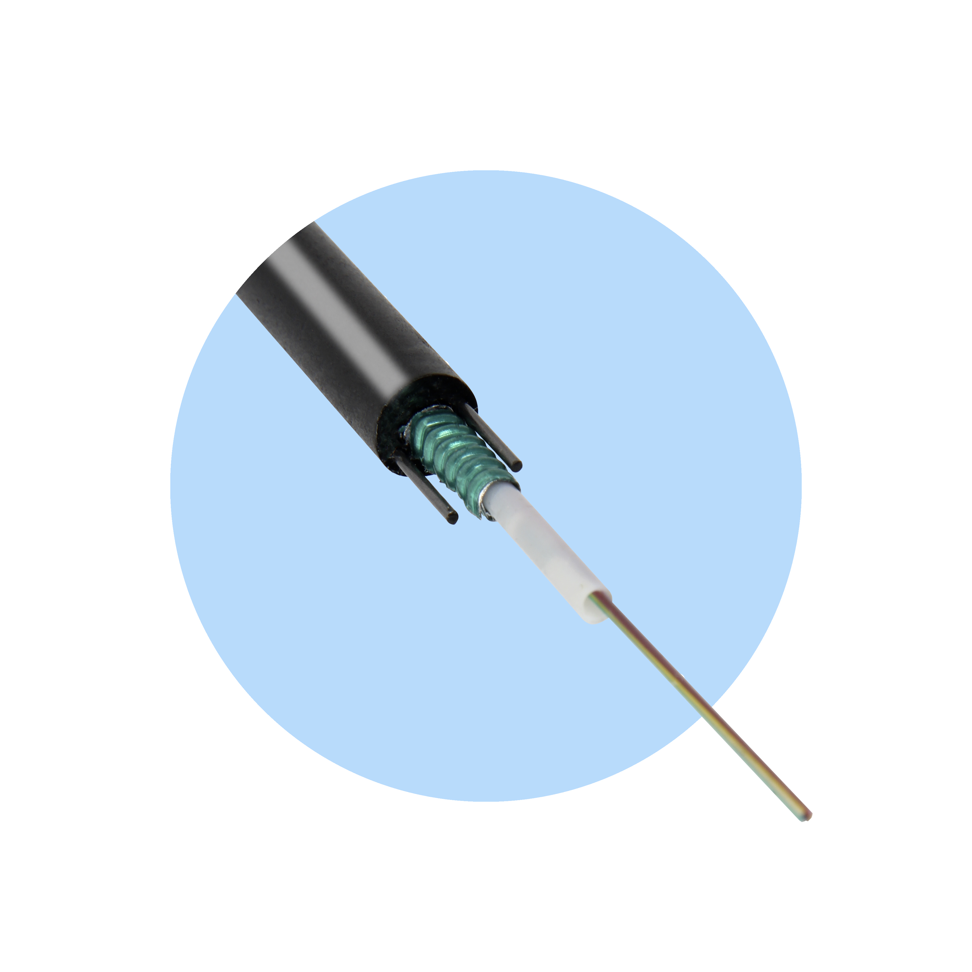 GYXTW 4 6 12 24 Core Outdoor Fiber Optic Cable Steel Wire Single Mode Optical Fibre Fiber Cable