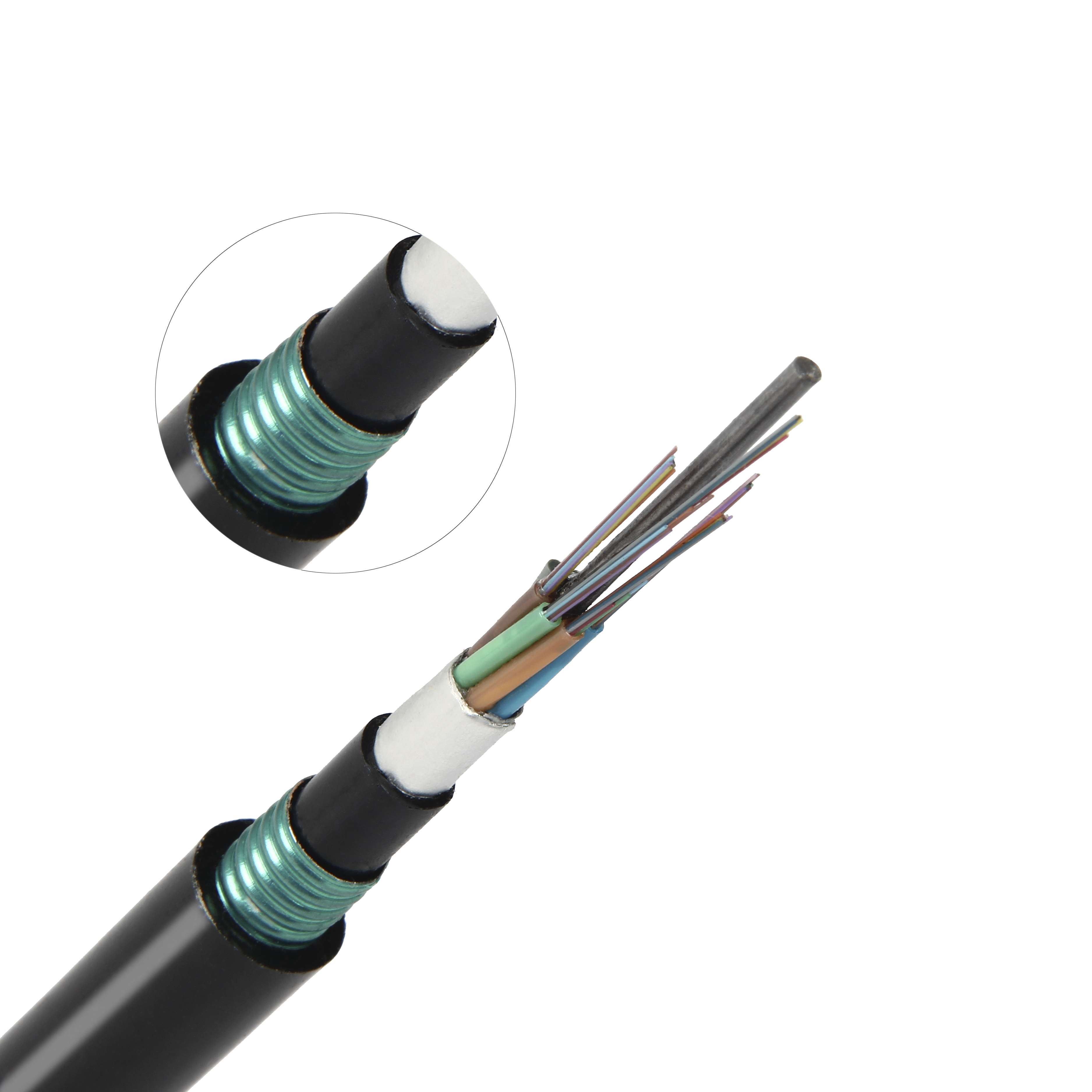 Underground GYTA53 24 48 96 144 Core Fiber Optic Cable