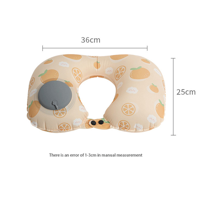 Portable And Convenience Adjustable Foldable Customised U-shaped Colorful Travel Inflatable Pillow