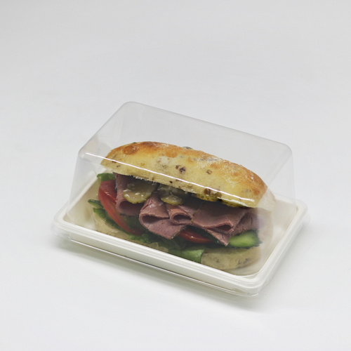 OEM/Free Sample Sandwich Croissant Bakery Small Treat Boxes with Clear Lid To Go Food Containers