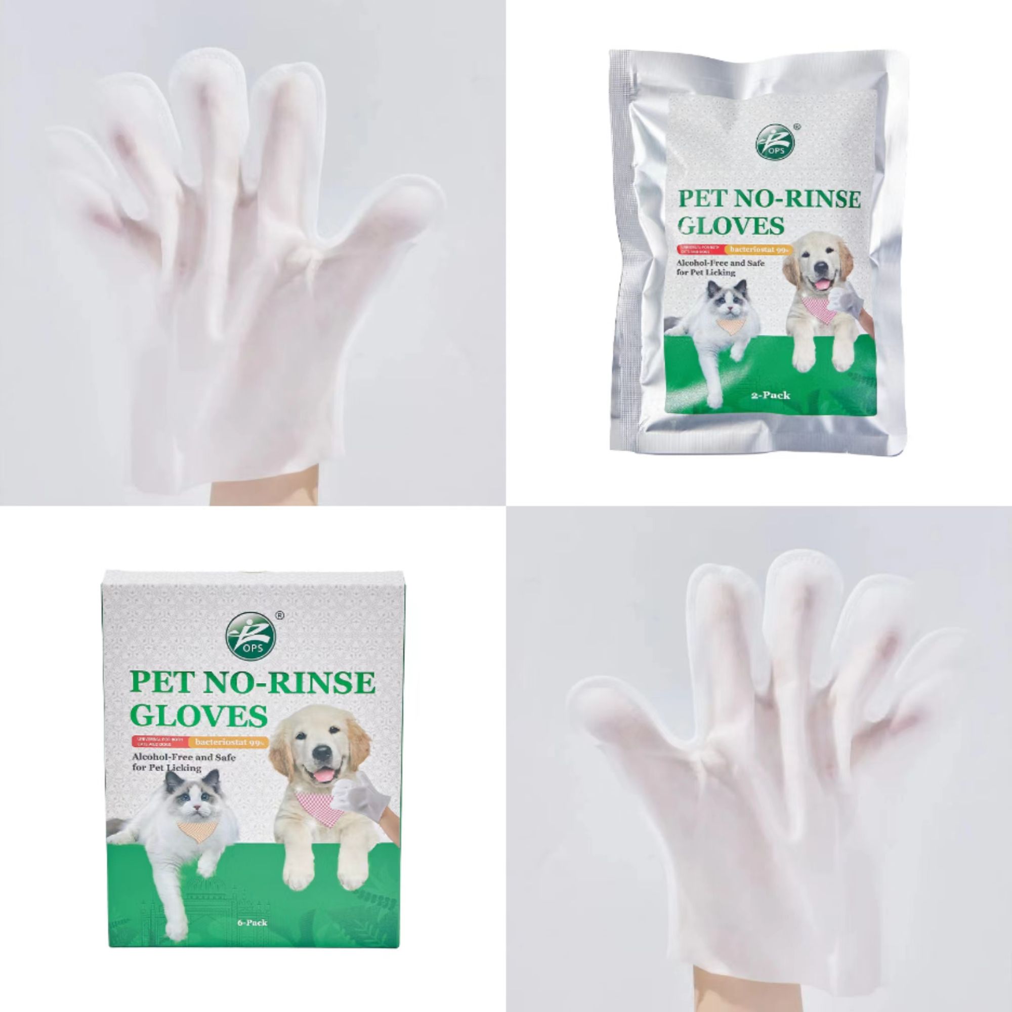 Pet Cleaning Gloves Wet Wipes for Dogs and Cats