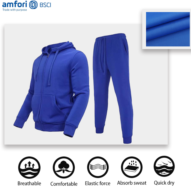 Oem sweatpants and hoodie set breathable custom logo sweatsuit