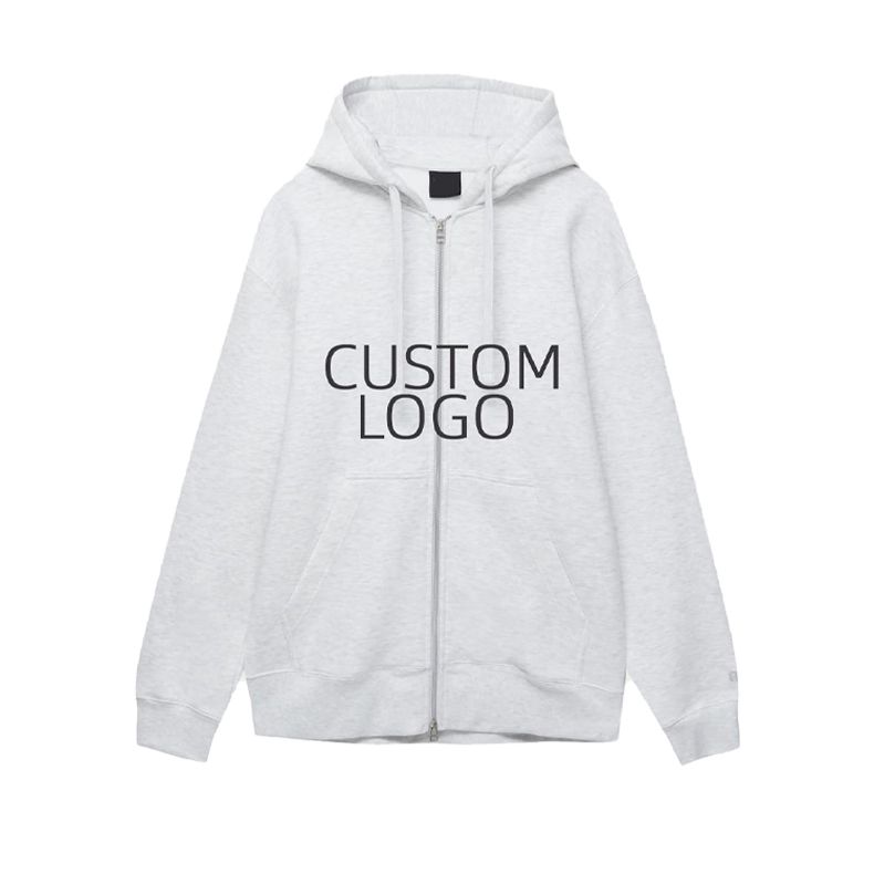 Oem full zip up hoodie breathable tracksuit for men custom logo sweatsuit