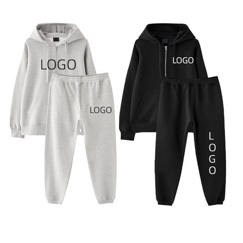 Oem sweatpants and hoodie set breathable jogging suit custom logo sweatsuit