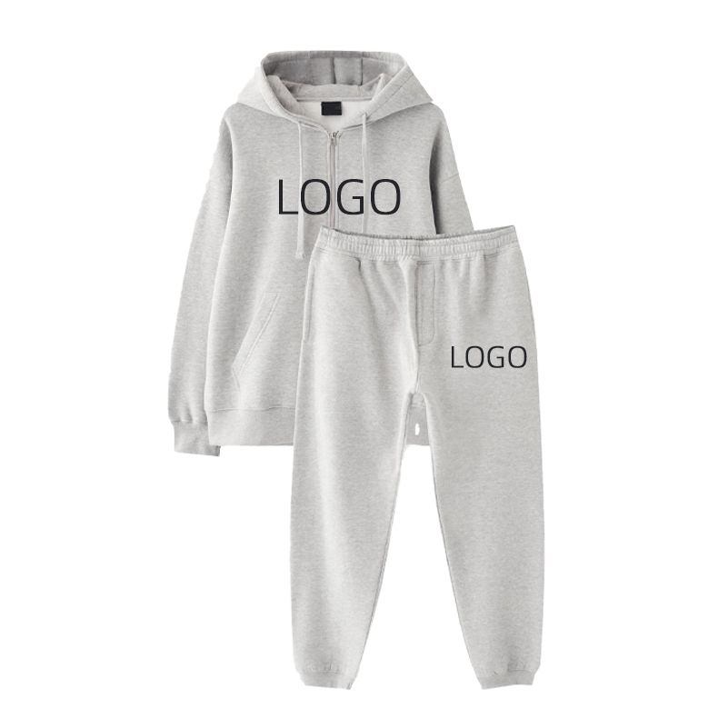 Oem sweatpants and hoodie set breathable jogging suit custom logo sweatsuit