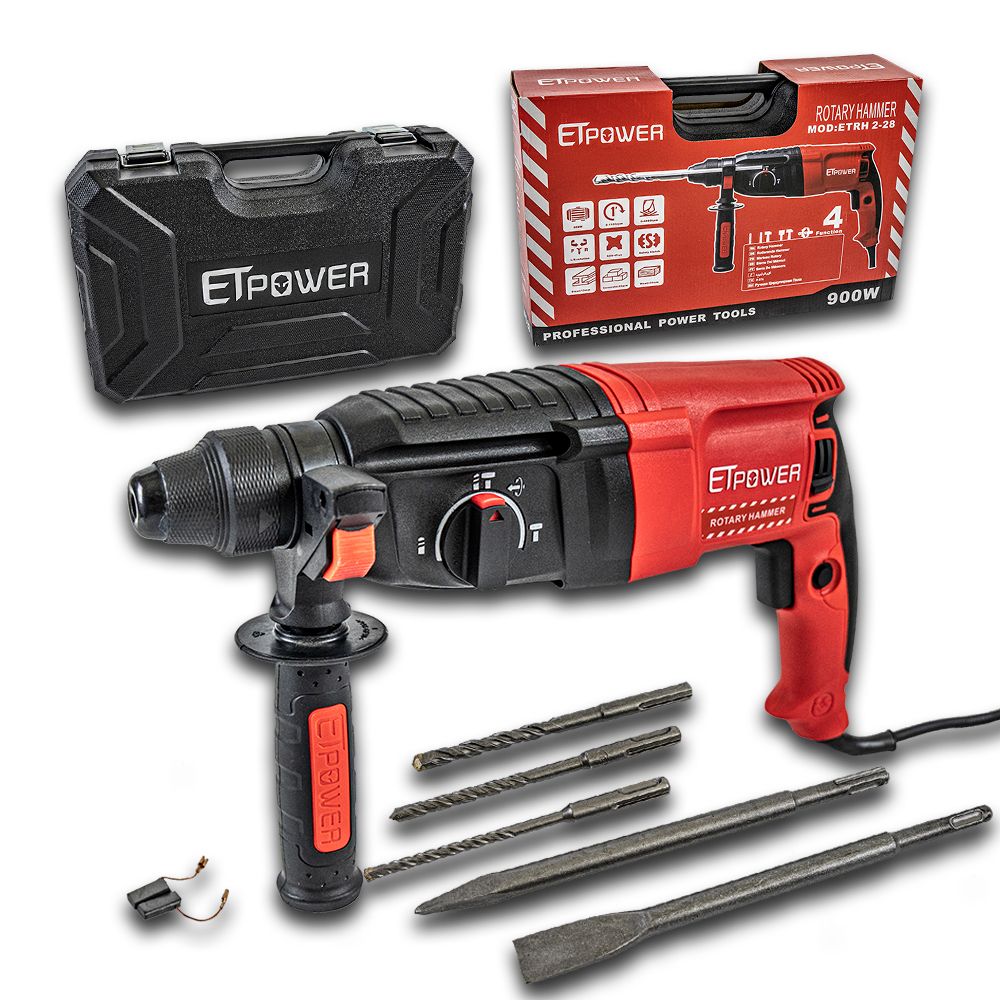 ETpower 26mm Rotary Hammer 800W Interchangeable Spare parts GBH2-26DRE