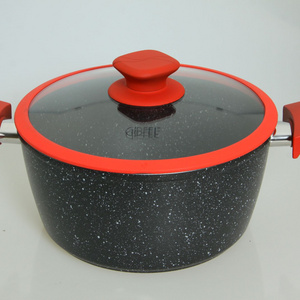 OEM&ODM bakelite handle with softtouch alu. cookware non-stick casserole