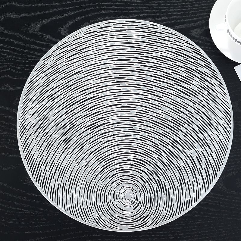 Free Sample OEM&ODM custom gold round pvc placemat for dining table