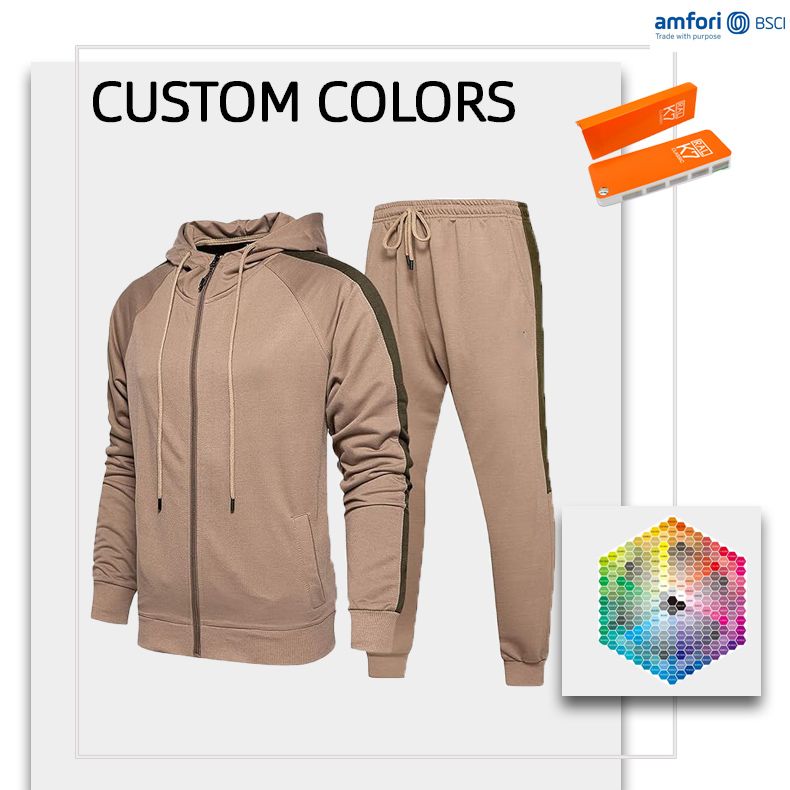 High quality hoodies unisex breathable sportswear man custom logo tracksuit for men