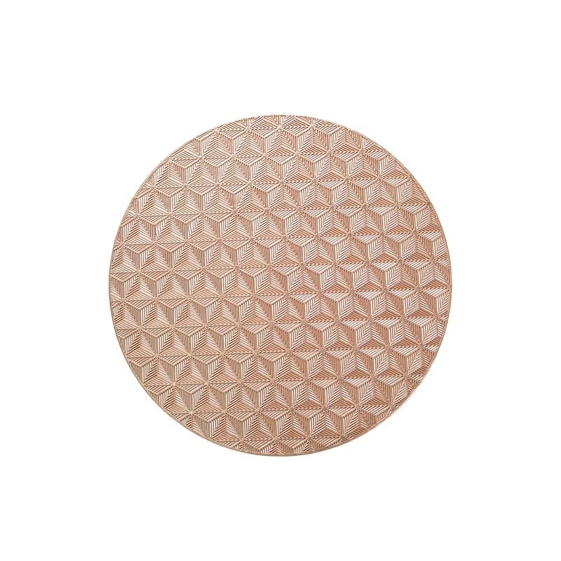 Luxury PVC meal mats in various colors and sizes, circular meal mats