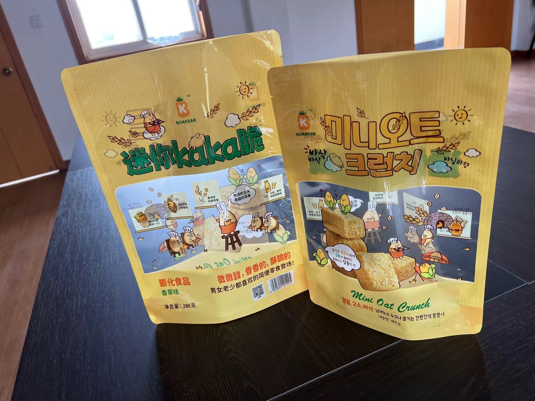 Korean rice cracker self-supporting bag Leisure Food Packaging