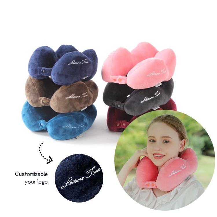 New Arrival Hot Selling Cheap Soft U Shape Car Neck Pillow Cotton filling Travel Neck Pillow