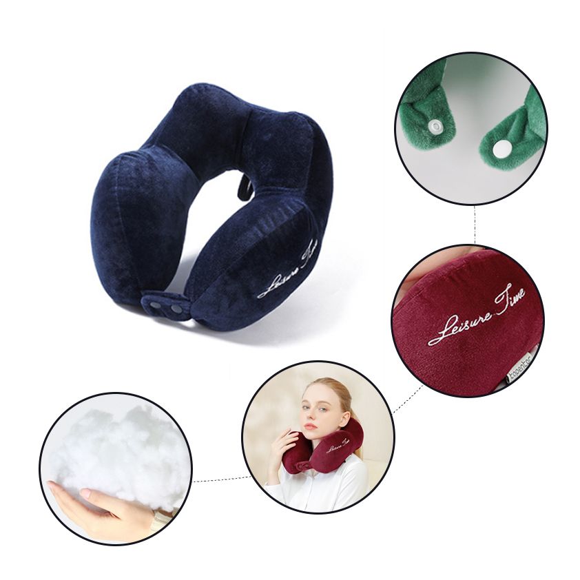 New Arrival Hot Selling Cheap Soft U Shape Car Neck Pillow Cotton filling Travel Neck Pillow