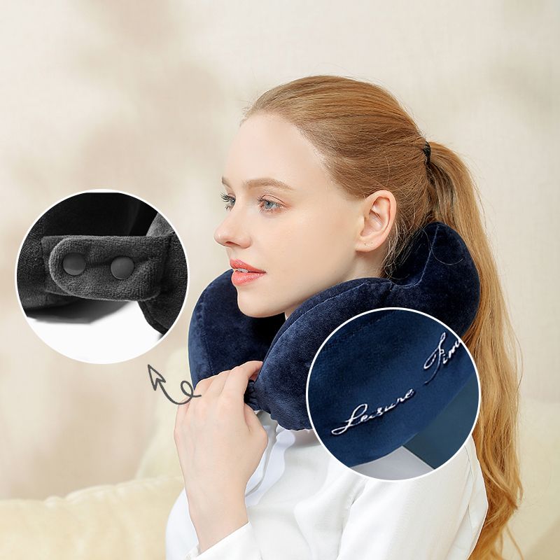 New Arrival Hot Selling Cheap Soft U Shape Car Neck Pillow Cotton filling Travel Neck Pillow