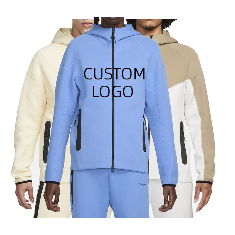 High quality hoodie breathable polyester tracksuits custom logo track suits