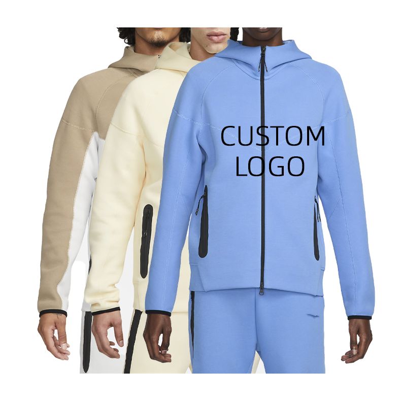 High quality hoodie breathable polyester tracksuits custom logo track suits