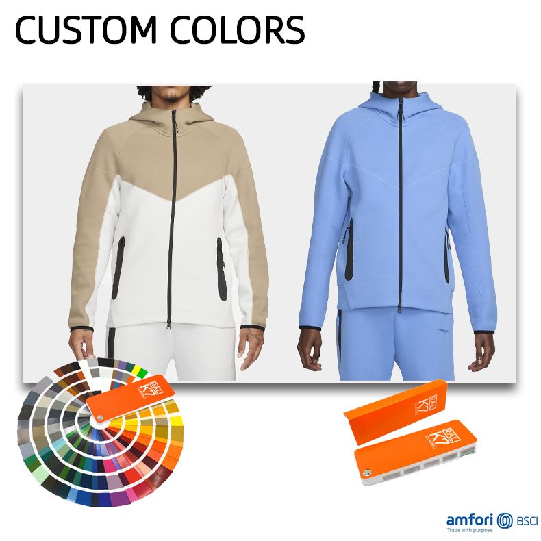 High quality hoodie breathable polyester tracksuits custom logo track suits