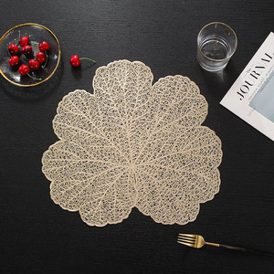 Washable Decorative Table Mat Vinyl Metallic Placemat