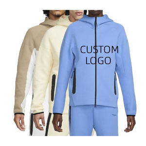 High quality sports hoodie breathable polyester tracksuits custom logo track suits