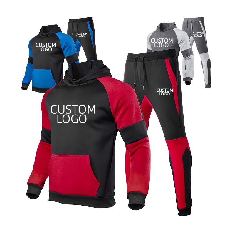 High quality hoodie and jogger set breathable tracksuits custom logo track suits