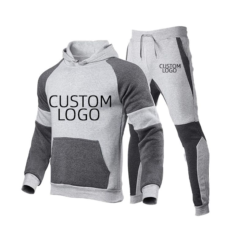 High quality hoodie and jogger set breathable tracksuits custom logo track suits