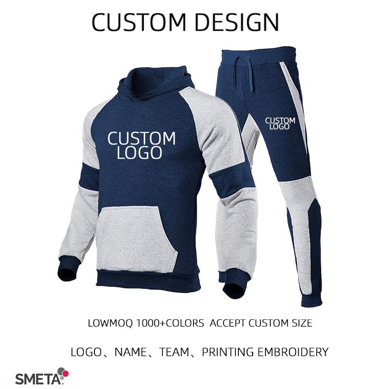 High quality hoodie and jogger set breathable tracksuits custom logo track suits