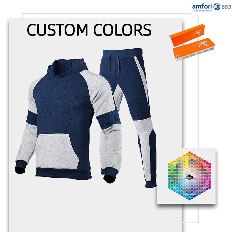 High quality hoodie and jogger set breathable tracksuits custom logo track suits