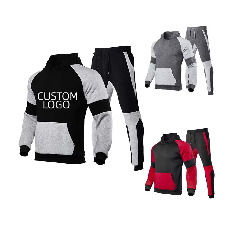 High quality hoodie and jogger set breathable sports wear men custom tracksuits