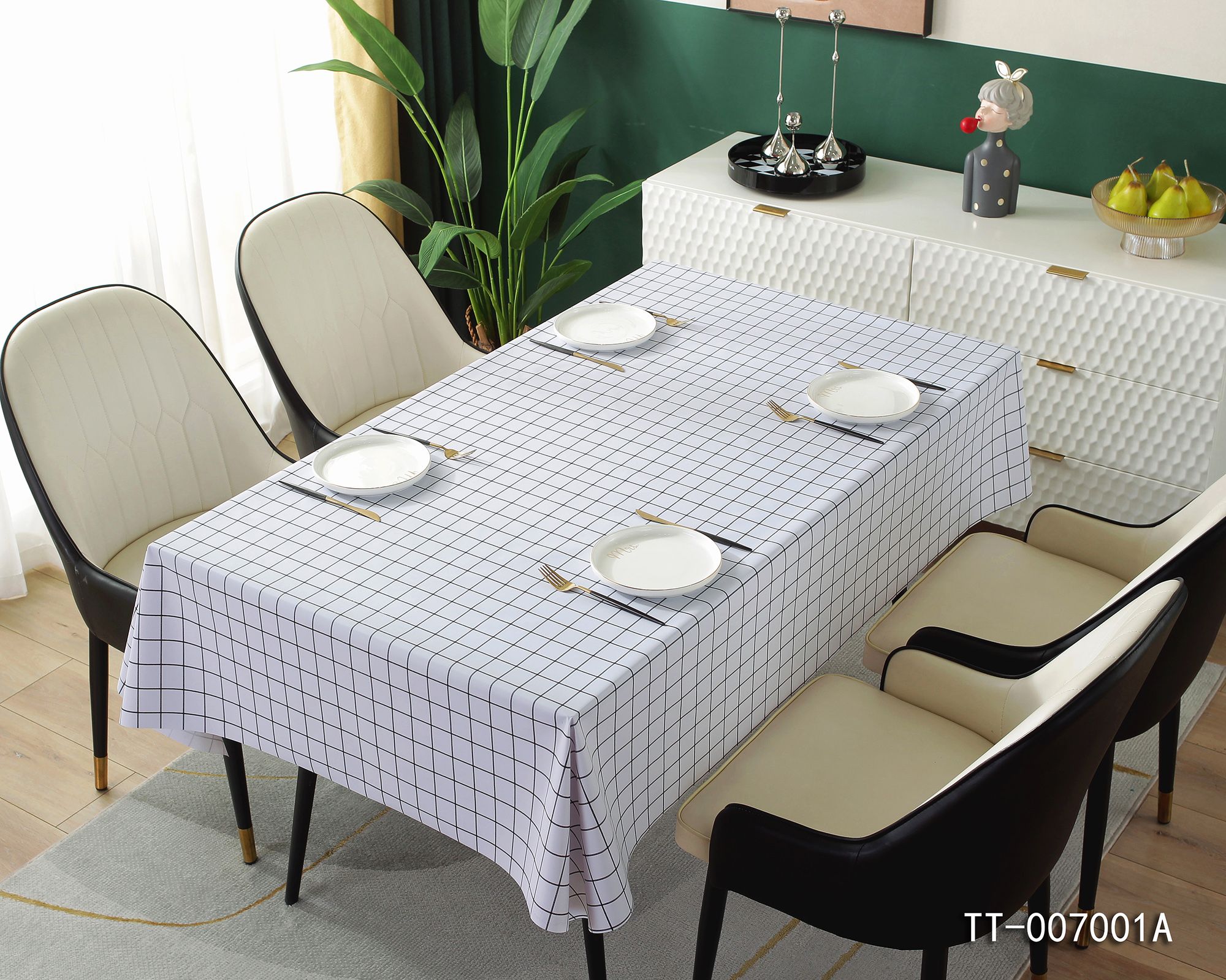 High quality Custom Print Design Size Table Cloth clear plastic pvc dining table cover protective covers