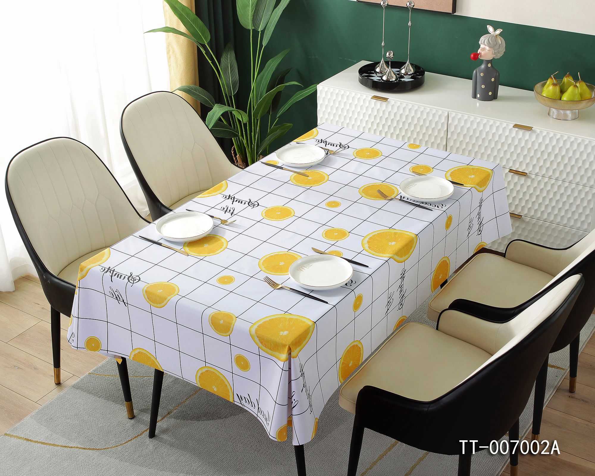 High quality Custom Print Design Size Table Cloth clear plastic pvc dining table cover protective covers