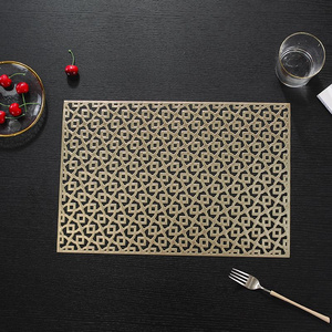 Customized luxury plastic square PVC meal mat